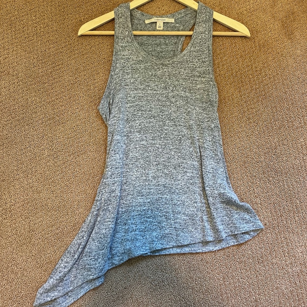 41 Hawthorn Heathered Gray Asymmetric Tank Top
